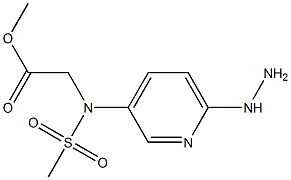 methyl 2-[(6-hydrazinylpyridine-3-)(methyl)sulfonamido]acetate Struktur