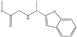 methyl 2-{[1-(1-benzofuran-2-yl)ethyl]amino}acetate Struktur