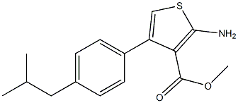 methyl 2-amino-4-[4-(2-methylpropyl)phenyl]thiophene-3-carboxylate Struktur