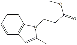 methyl 3-(2-methyl-1H-indol-1-yl)propanoate Struktur