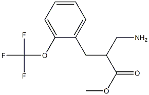 methyl 3-amino-2-{[2-(trifluoromethoxy)phenyl]methyl}propanoate Struktur