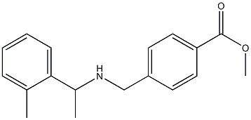 methyl 4-({[1-(2-methylphenyl)ethyl]amino}methyl)benzoate Struktur