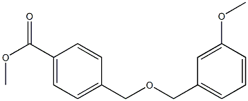 methyl 4-{[(3-methoxyphenyl)methoxy]methyl}benzoate Struktur