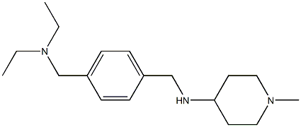 N-({4-[(diethylamino)methyl]phenyl}methyl)-1-methylpiperidin-4-amine Struktur