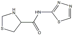 N-(1,3,4-thiadiazol-2-yl)-1,3-thiazolidine-4-carboxamide Struktur