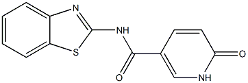 N-(1,3-benzothiazol-2-yl)-6-oxo-1,6-dihydropyridine-3-carboxamide Struktur