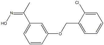 N-(1-{3-[(2-chlorophenyl)methoxy]phenyl}ethylidene)hydroxylamine Struktur