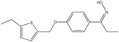 N-(1-{4-[(5-ethylthiophen-2-yl)methoxy]phenyl}propylidene)hydroxylamine Struktur