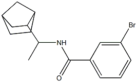 N-(1-{bicyclo[2.2.1]heptan-2-yl}ethyl)-3-bromobenzamide Struktur