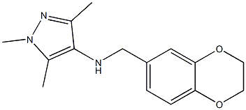 N-(2,3-dihydro-1,4-benzodioxin-6-ylmethyl)-1,3,5-trimethyl-1H-pyrazol-4-amine Struktur