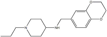 N-(2,3-dihydro-1,4-benzodioxin-6-ylmethyl)-1-propylpiperidin-4-amine Struktur