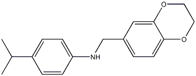 N-(2,3-dihydro-1,4-benzodioxin-6-ylmethyl)-4-(propan-2-yl)aniline Struktur