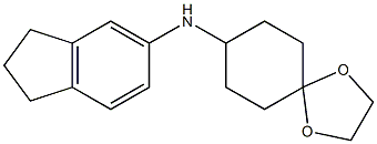 N-(2,3-dihydro-1H-inden-5-yl)-1,4-dioxaspiro[4.5]decan-8-amine Struktur