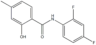 N-(2,4-difluorophenyl)-2-hydroxy-4-methylbenzamide Struktur