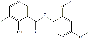 N-(2,4-dimethoxyphenyl)-2-hydroxy-3-methylbenzamide Struktur