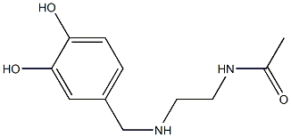 N-(2-{[(3,4-dihydroxyphenyl)methyl]amino}ethyl)acetamide Struktur