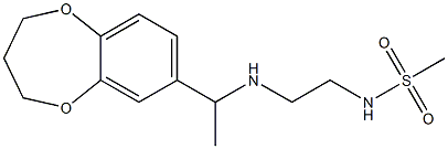 N-(2-{[1-(3,4-dihydro-2H-1,5-benzodioxepin-7-yl)ethyl]amino}ethyl)methanesulfonamide Struktur