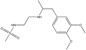 N-(2-{[1-(3,4-dimethoxyphenyl)propan-2-yl]amino}ethyl)methanesulfonamide Struktur