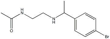 N-(2-{[1-(4-bromophenyl)ethyl]amino}ethyl)acetamide Struktur