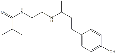 N-(2-{[4-(4-hydroxyphenyl)butan-2-yl]amino}ethyl)-2-methylpropanamide Struktur