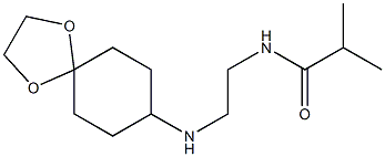 N-(2-{1,4-dioxaspiro[4.5]decan-8-ylamino}ethyl)-2-methylpropanamide Struktur