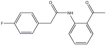 N-(2-acetylphenyl)-2-(4-fluorophenyl)acetamide Struktur