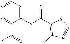 N-(2-acetylphenyl)-4-methyl-1,3-thiazole-5-carboxamide Struktur