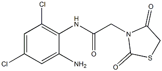 N-(2-amino-4,6-dichlorophenyl)-2-(2,4-dioxo-1,3-thiazolidin-3-yl)acetamide Struktur