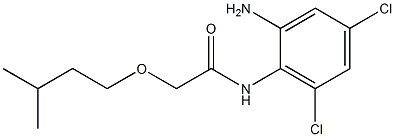 N-(2-amino-4,6-dichlorophenyl)-2-(3-methylbutoxy)acetamide Struktur