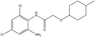 N-(2-amino-4,6-dichlorophenyl)-2-[(4-methylcyclohexyl)oxy]acetamide Struktur