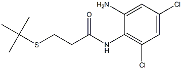 N-(2-amino-4,6-dichlorophenyl)-3-(tert-butylsulfanyl)propanamide Struktur