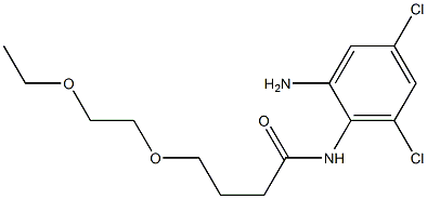 N-(2-amino-4,6-dichlorophenyl)-4-(2-ethoxyethoxy)butanamide Struktur