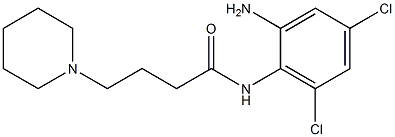 N-(2-amino-4,6-dichlorophenyl)-4-(piperidin-1-yl)butanamide Struktur