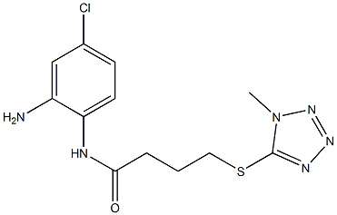 N-(2-amino-4-chlorophenyl)-4-[(1-methyl-1H-1,2,3,4-tetrazol-5-yl)sulfanyl]butanamide Struktur