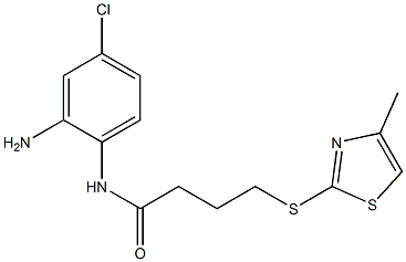 N-(2-amino-4-chlorophenyl)-4-[(4-methyl-1,3-thiazol-2-yl)sulfanyl]butanamide Struktur