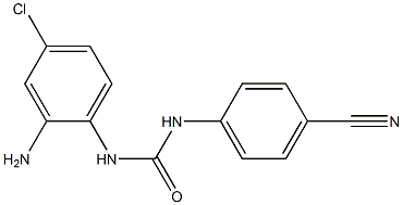 N-(2-amino-4-chlorophenyl)-N'-(4-cyanophenyl)urea Struktur