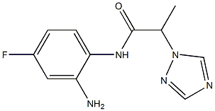 N-(2-amino-4-fluorophenyl)-2-(1H-1,2,4-triazol-1-yl)propanamide Struktur