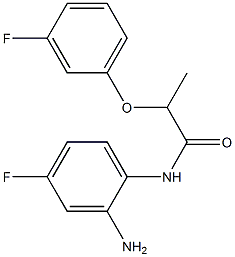 N-(2-amino-4-fluorophenyl)-2-(3-fluorophenoxy)propanamide Struktur