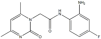 N-(2-amino-4-fluorophenyl)-2-(4,6-dimethyl-2-oxopyrimidin-1(2H)-yl)acetamide Struktur