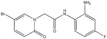 N-(2-amino-4-fluorophenyl)-2-(5-bromo-2-oxo-1,2-dihydropyridin-1-yl)acetamide Struktur