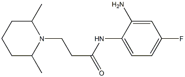 N-(2-amino-4-fluorophenyl)-3-(2,6-dimethylpiperidin-1-yl)propanamide Struktur