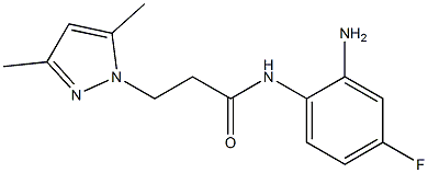 N-(2-amino-4-fluorophenyl)-3-(3,5-dimethyl-1H-pyrazol-1-yl)propanamide Struktur