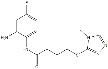 N-(2-amino-4-fluorophenyl)-4-[(4-methyl-4H-1,2,4-triazol-3-yl)sulfanyl]butanamide Struktur