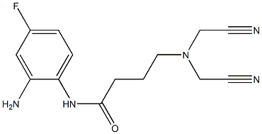 N-(2-amino-4-fluorophenyl)-4-[bis(cyanomethyl)amino]butanamide Struktur