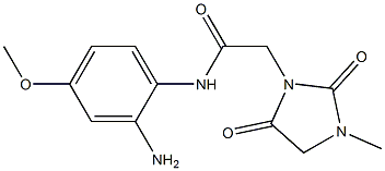 N-(2-amino-4-methoxyphenyl)-2-(3-methyl-2,5-dioxoimidazolidin-1-yl)acetamide Struktur