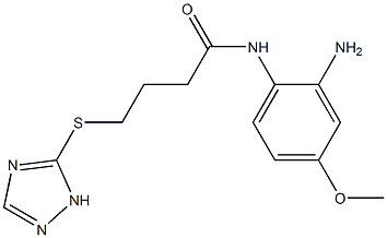 N-(2-amino-4-methoxyphenyl)-4-(1H-1,2,4-triazol-5-ylsulfanyl)butanamide Struktur