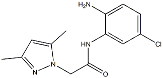 N-(2-amino-5-chlorophenyl)-2-(3,5-dimethyl-1H-pyrazol-1-yl)acetamide Struktur