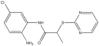 N-(2-amino-5-chlorophenyl)-2-(pyrimidin-2-ylsulfanyl)propanamide Struktur