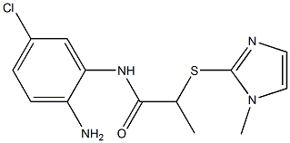 N-(2-amino-5-chlorophenyl)-2-[(1-methyl-1H-imidazol-2-yl)sulfanyl]propanamide Struktur