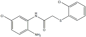 N-(2-amino-5-chlorophenyl)-2-[(2-chlorophenyl)sulfanyl]acetamide Struktur